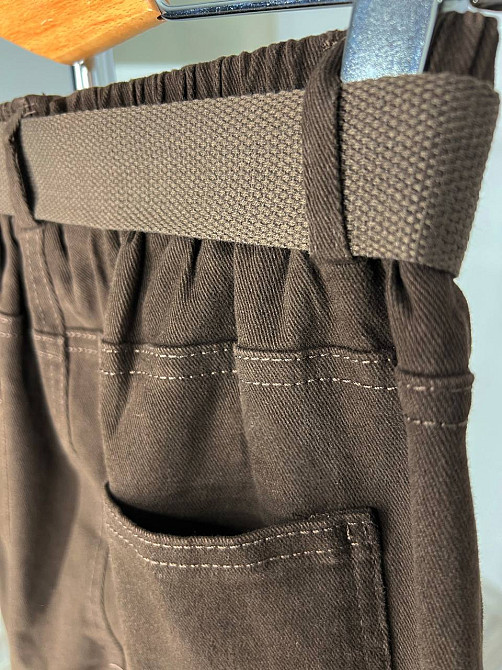 Джинсы женские A-N 25072 MOM бананы талия на резинке с ремнем стрейчевые оверсайз коричневый, коричн Одесса - изображение 3