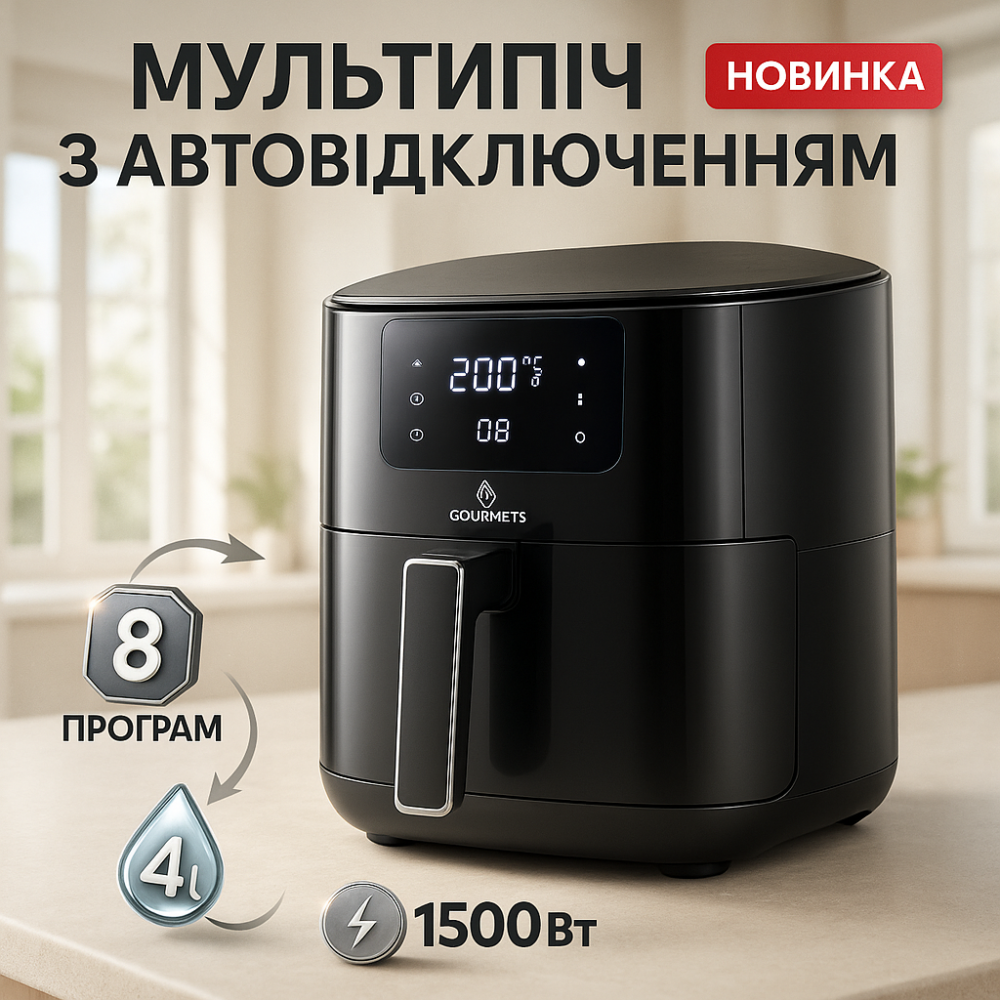 Електрофритюрниця Crownberg CB-5543 1500Вт 4л, Мультипіч з аерофритюрником і смаженням ZI-14 Львів - фото 12