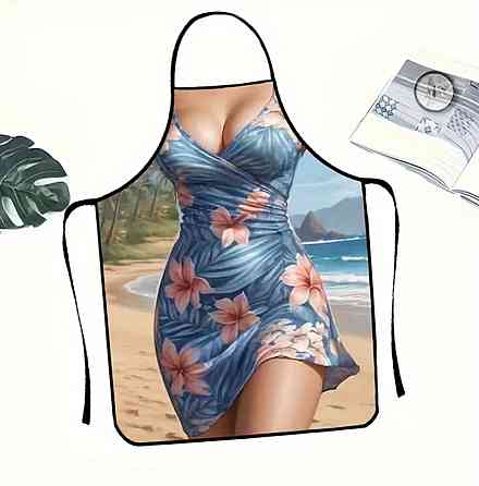 Фартух прикольний дівчина у літній сукні 80 на 60 см різнобарвний Київ