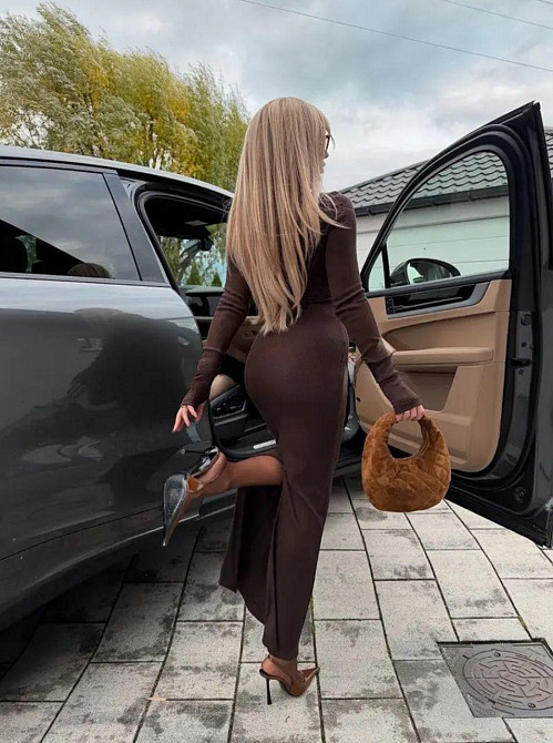 Сукня довга з розрізом ззаду М коричневий Київ - фото 3