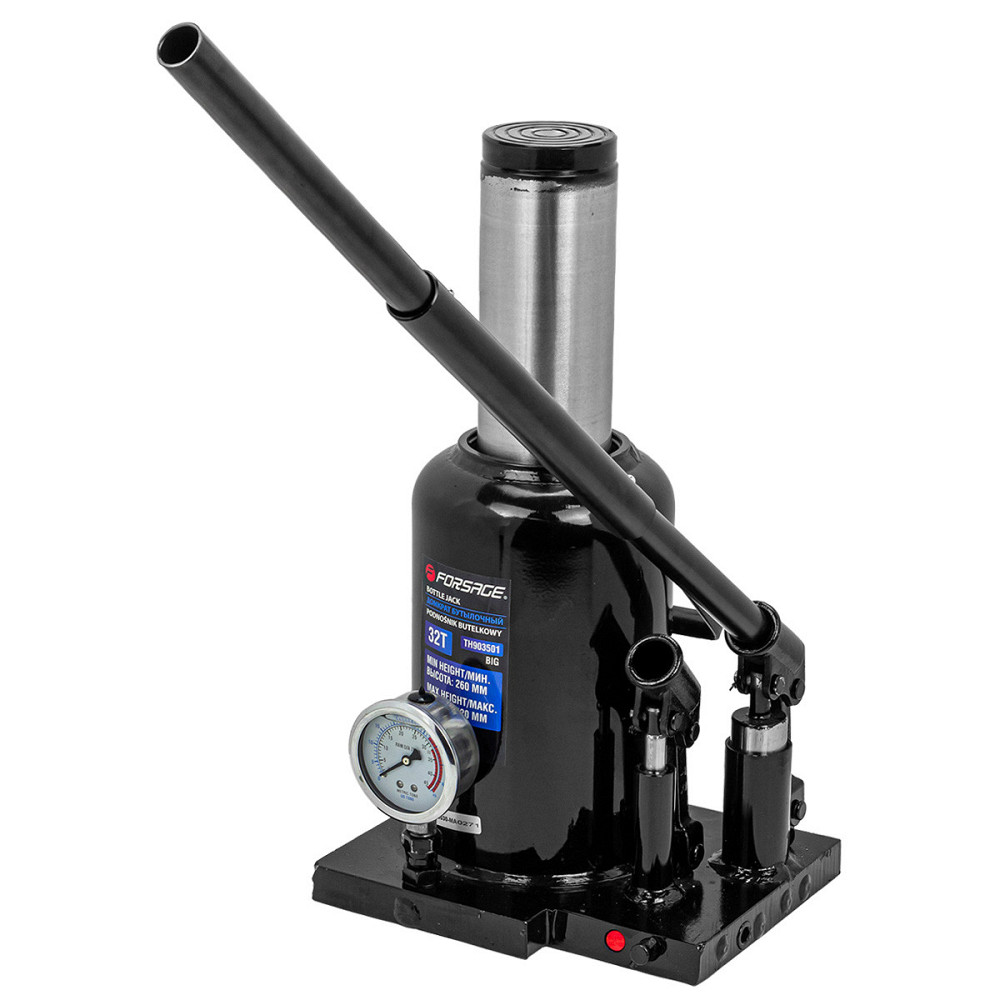 Домкрат 32т (260-420мм) бутылочный двухскоростной с манометром Forsage F-TH903501 Одесса - изображение 2