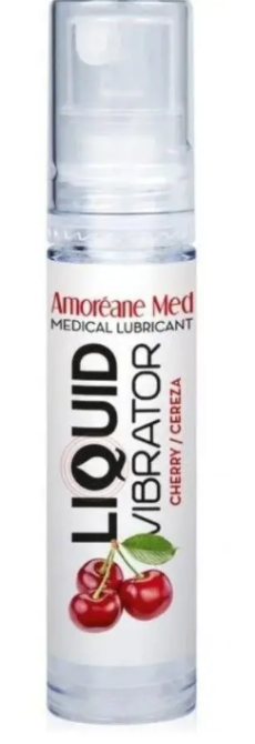 Стимулирующий лубрикант от Amoreane Med: Liquid vibrator - Cherry ( жидкий вибратор ), 10 ml Sex Aura Киев - изображение 1