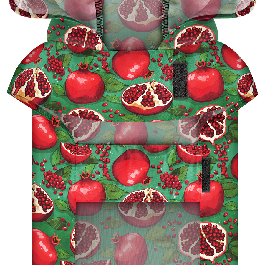 Дощовик-накидка з капюшоном для собак WAUDOG Clothes, малюнок "Гранати", XL, А 55-61 см, B 68-8 Коломыя - изображение 2