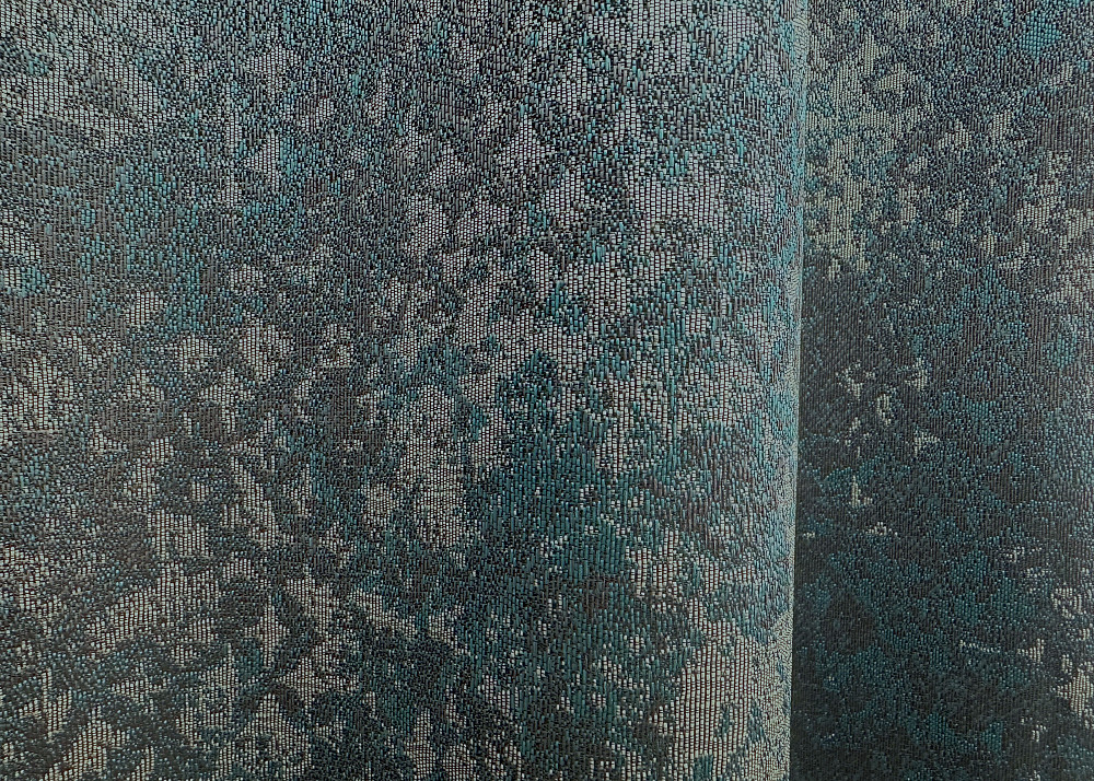 Комплект штор на люверсах VR-Textil Мрамор Al-9 № 1636ш Бирюзовый с серым 150х270 см 2 шт (37-0174) Киев - изображение 7