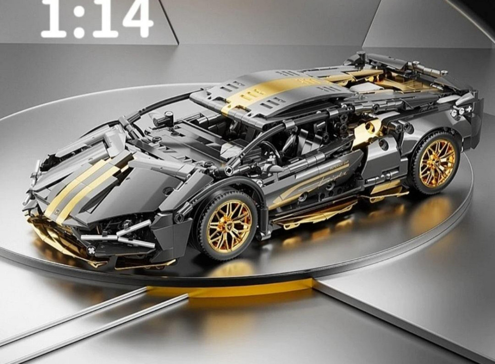 Конструктор машинка  Technic Lamborghini Super car 1280 деталей вмаштабі 1:14 Ламборджині чорна Київ - фото 2