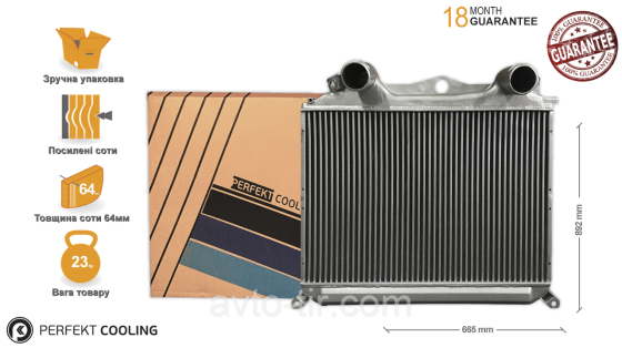 Радіатор інтеркулера MAN TGA , TGX 81061300180 81061300198 81061300216 Луцк