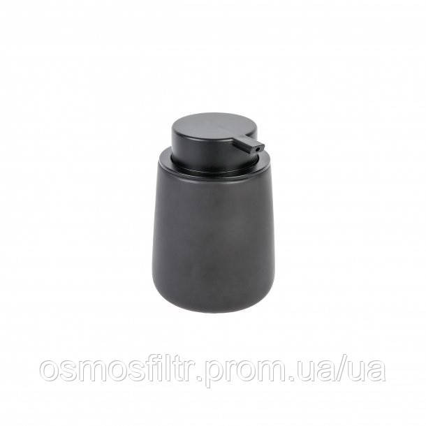 Дозатор для рідкого мила Axentia Рено чорний доломіт Ø 8.5 см Н 12.6 см (133914) Київ - фото 1