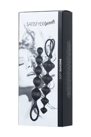 Набір анальних намистин Satisfyer Beads Black, силікон, макс. діаметр 3,3 см та 3,5 см Львов