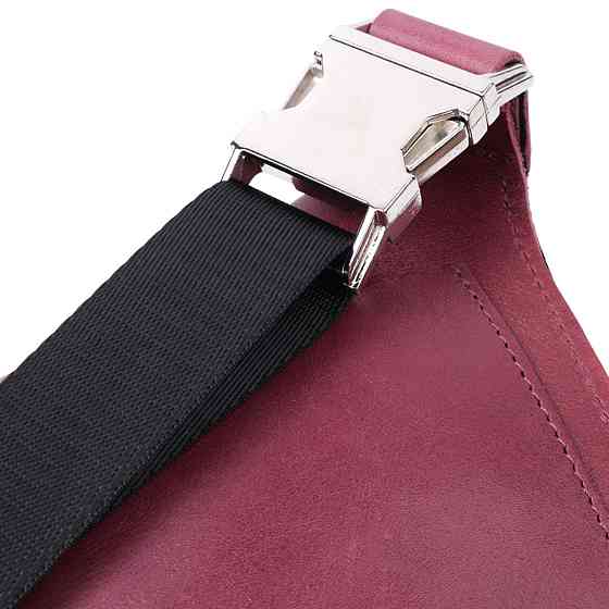 Красива бананка для жінок з натуральної шкіри GRANDE PELLE 22815 Рожевий Київ