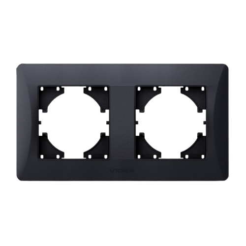 BINERA чорний графіт Рамка горизонтальна 2-а Videx Житомир - фото 2