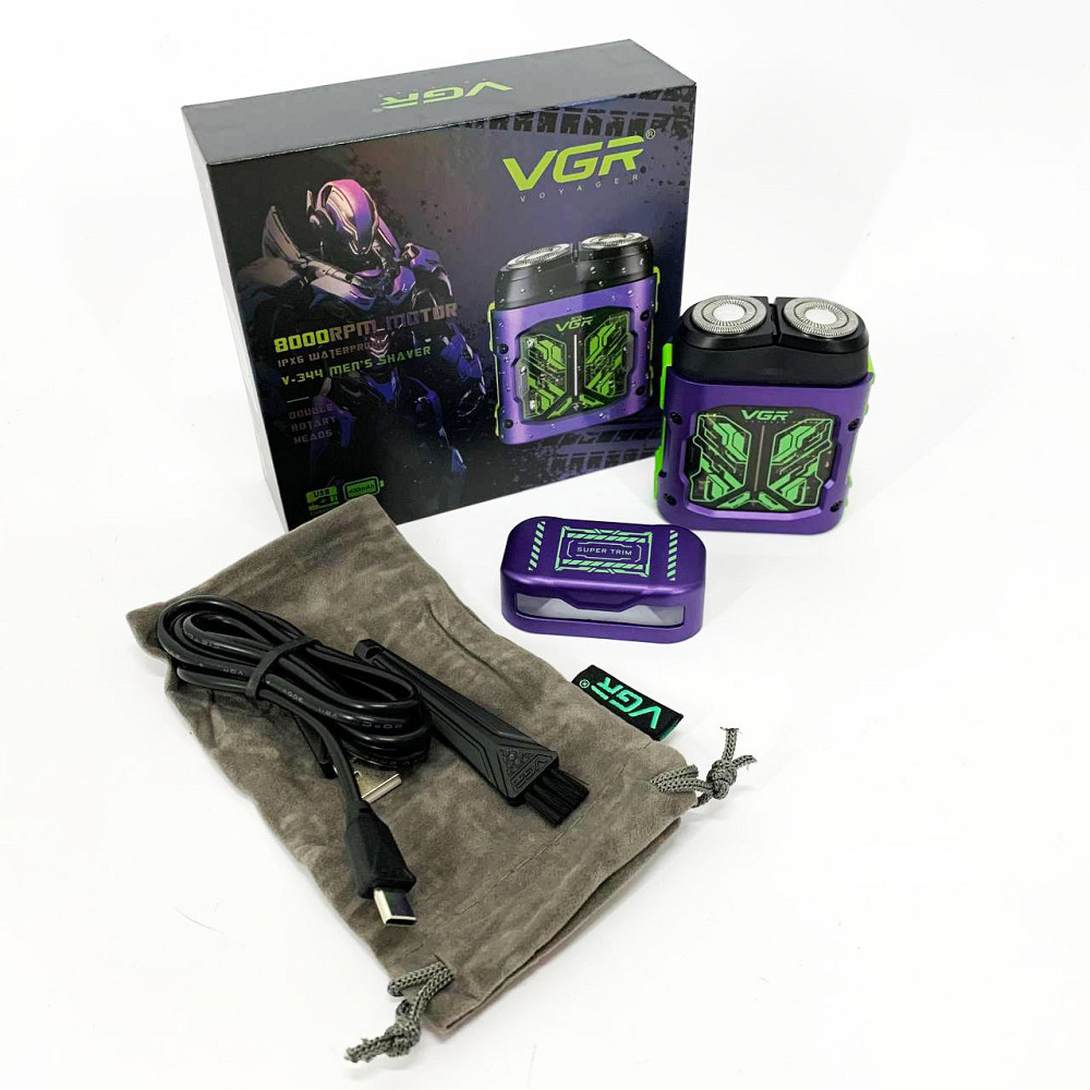 Електробритва для гоління, Чоловіча акумуляторна електробритва, Акумуляторна машинка для стрижки KH-22 Івано-Франківськ - фото 7