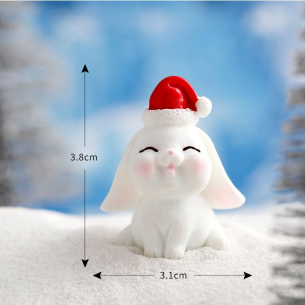 Новогодняя фигурка Зайчик для флорариума, мини-сада, новогодних инсталляций Одесса - изображение 8