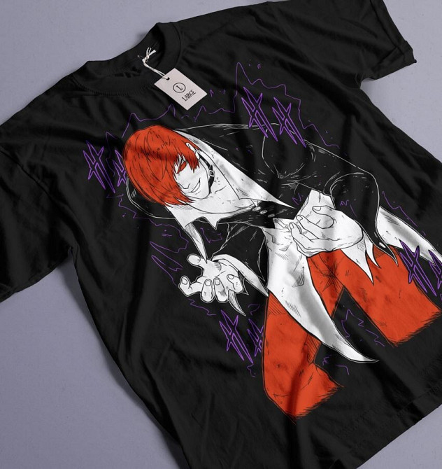 Футболка аниме Іори Кинг Фигхтерс Фатал оверсайз (S/M/L) Черний AnimeJ0867 Днепр - изображение 1