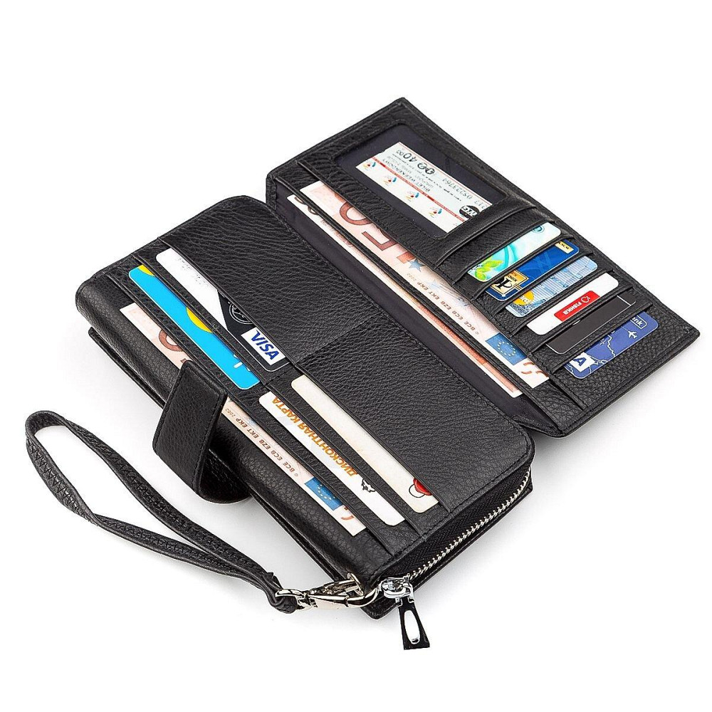 Мужской кошелек стильный Черный (ST Leather) Киев - изображение 3