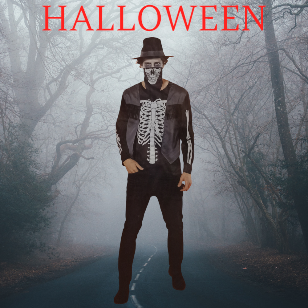 Ковбойський костюм для вечірки на Хелловін футболка з довгим рукавом капелюх бандана розмір L 52-54 чорний Київ - фото 1