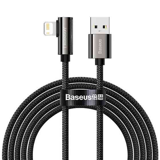 Кабель Lightning Baseus Legend Series Elbow CALCS-A01 (Чорний, 1м, 2.4A) Николаев