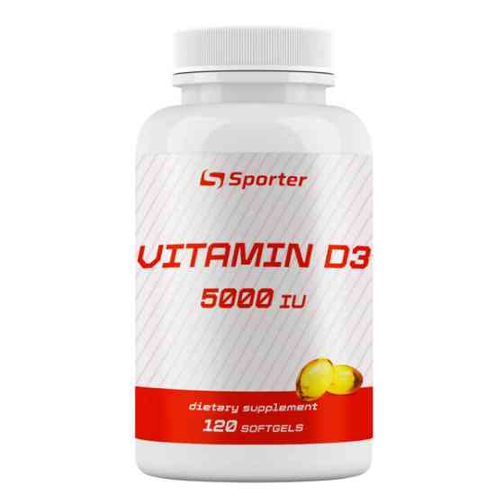 Вітамін D3 Sporter Vitamin D3 5000 ME 120 софт гель Луцьк