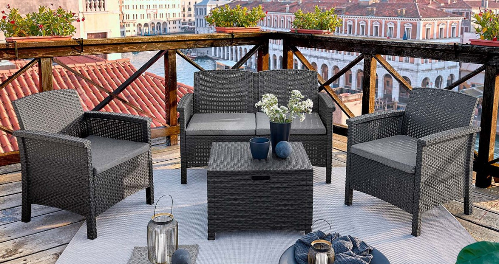 Набор садой мебели BICA Venezia 2, графит Киев - изображение 2