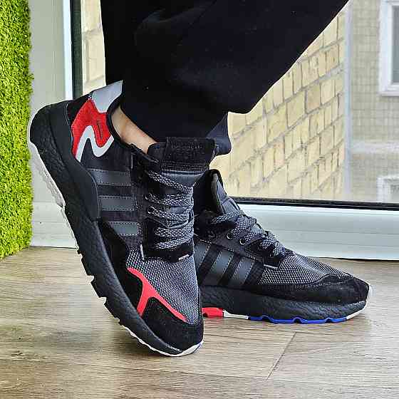 Літні Кросівки Adidas Jogger Сіточка Чорні Адідас Бігові Легкі (розміри: 41,42,43,44,45) Відеовідвід Дніпро