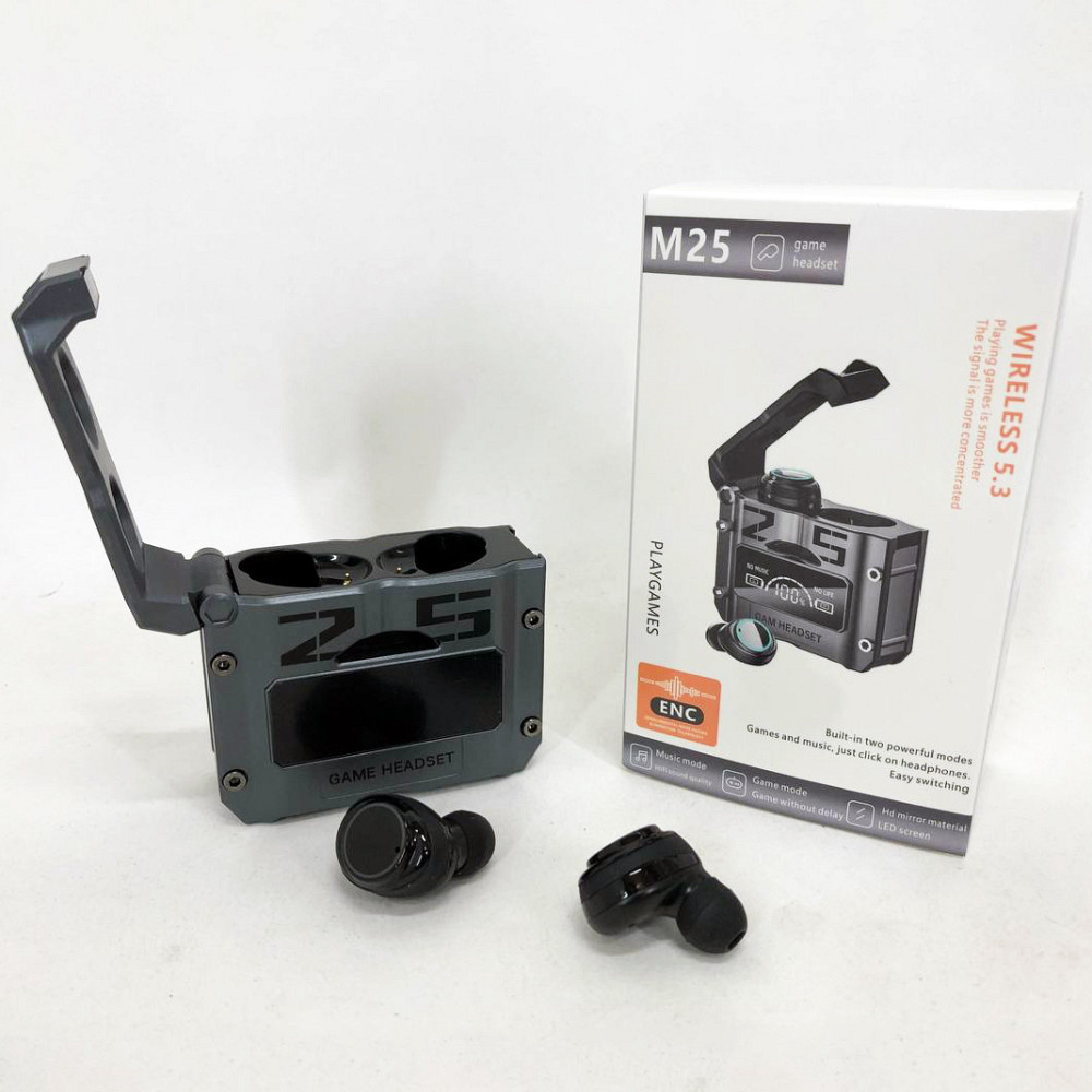 Бездротові bluetooth earphones M25, Гучні навушники для телефона, Навушники бездротові якісні ZQ-35 Івано-Франківськ - фото 7