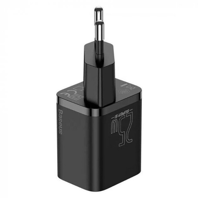 Сетевое зарядное устройство Baseus Super Silicone PD Charger 25W Cable Type-C to Type-C 3A (1m) черный Львов - изображение 3