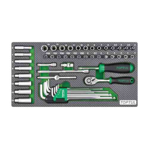 Комбінований набір інструментів 1/4" 50ед. (в ложементі) TOPTUL GEA5004 Одеса