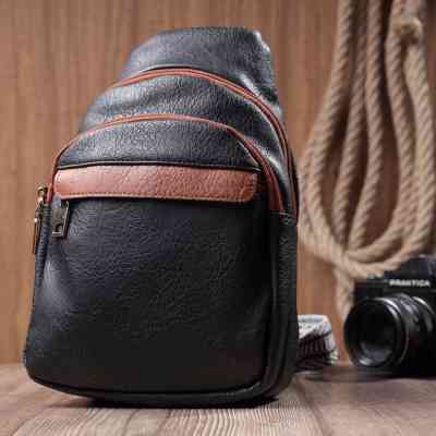 Сумка Vintage З отвором для навушників з екошкіри Чорна (22787) Вінниця