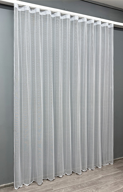 Тюль жакардова колір білий 1229т Київ - фото 3