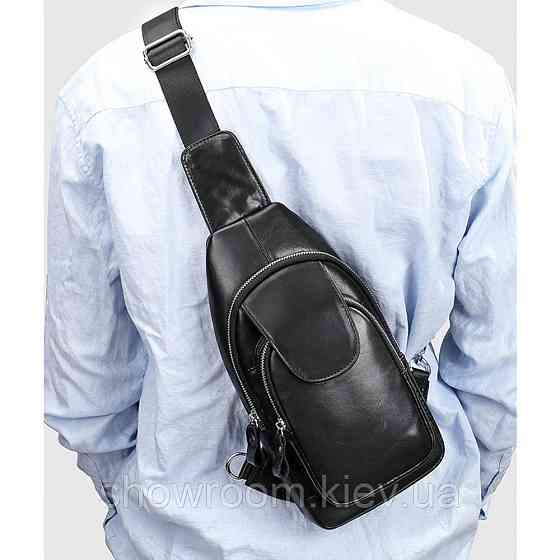 Кожаная сумка на грудь, слинг, бананка Leather Collection (9138) Киев