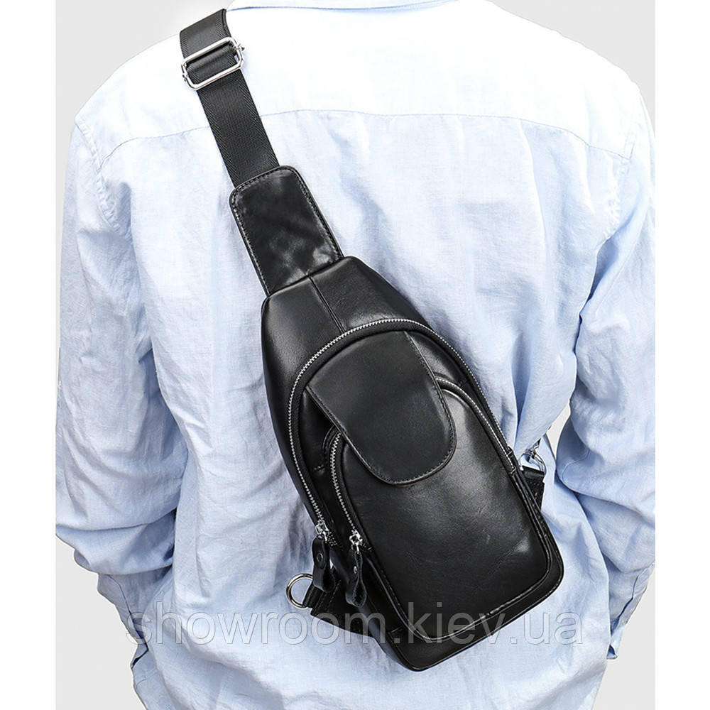 Кожаная сумка на грудь, слинг, бананка Leather Collection (9138) Киев - изображение 1