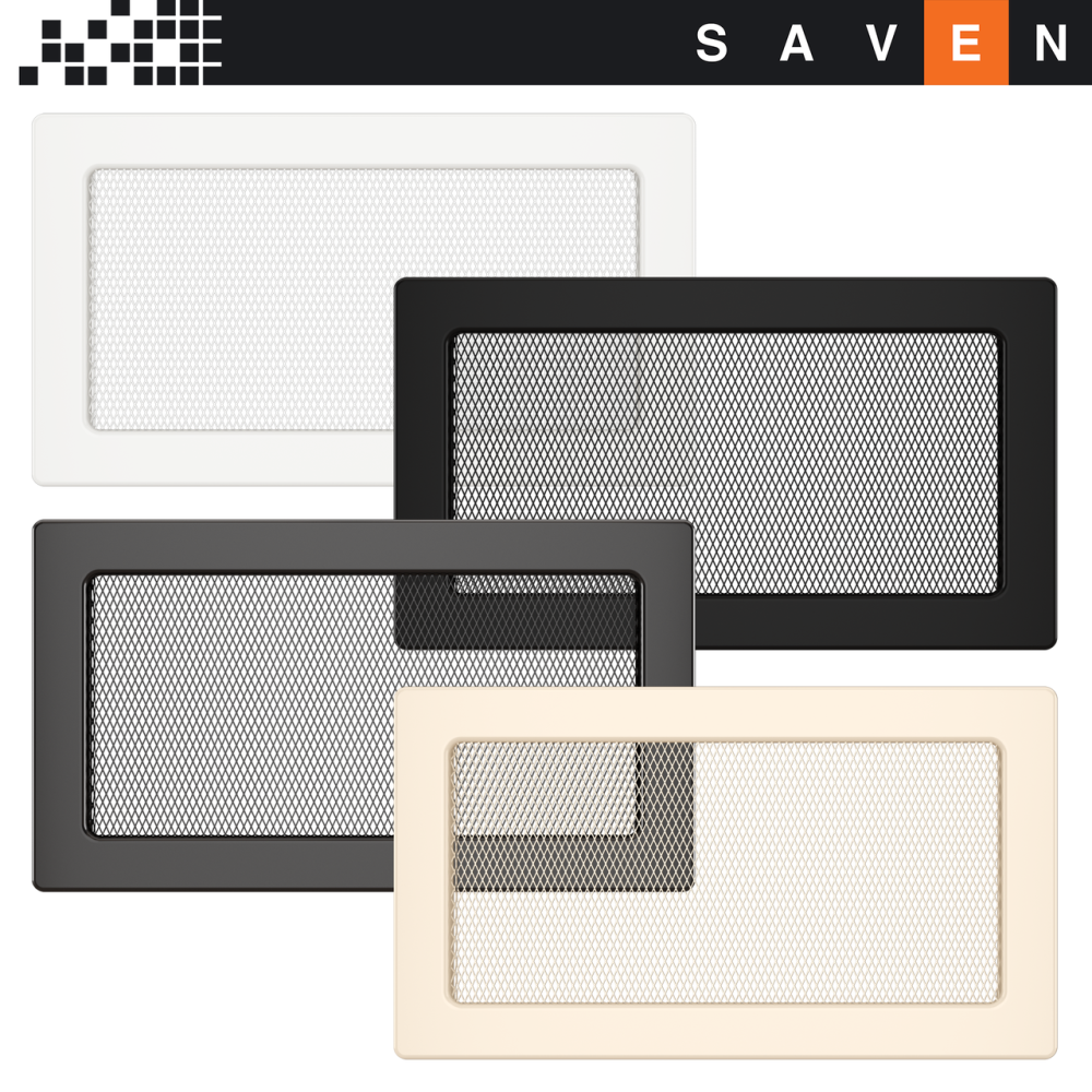 Вентиляційна решітка для каміна SAVEN 17х30 кремова Львів - фото 6