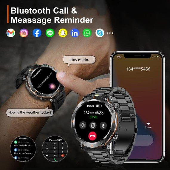 Умные наручные часы Smart Avation Pro Steel 2 ремешка (Оранжевый) Винница - изображение 7