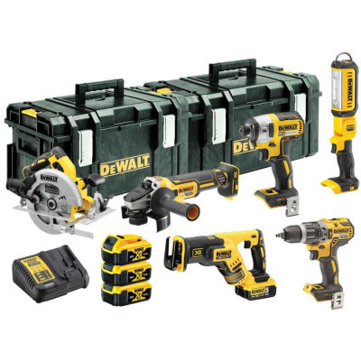 Набор электроинструментов DeWALT 6 од., 3*5Ah, 2 кейси TOUGH SYSTEM (DCK623P3) Винница - изображение 8