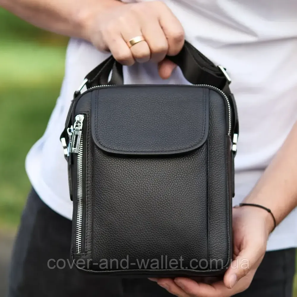 Мужская кожаная сумка-барсетка через плечо с отделением для телефона Rekarti Киев - изображение 1