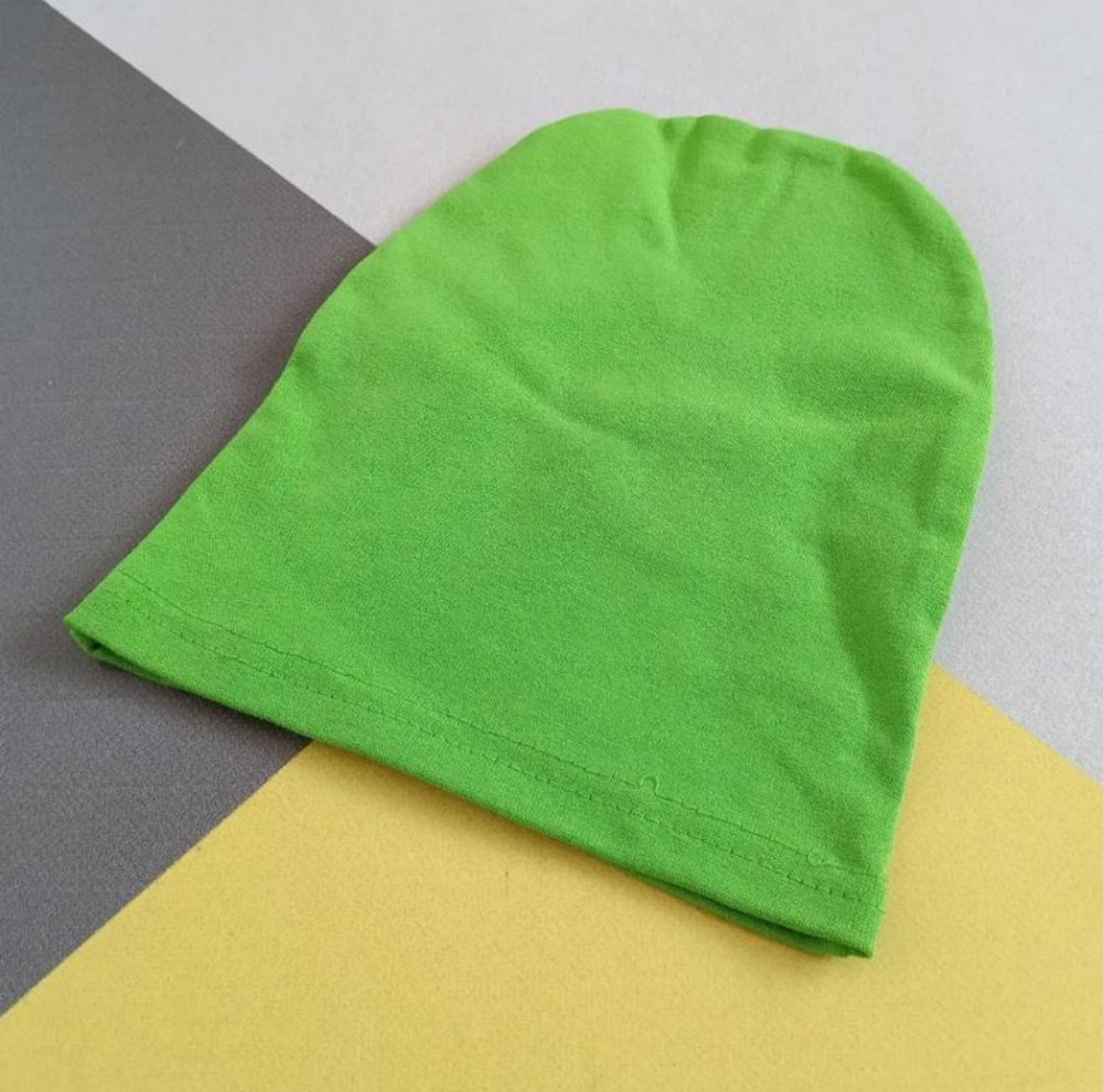 Шапочка однотонная трикотажная 48-54 Киев - изображение 1