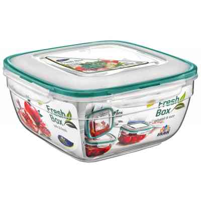 Пищевой контейнер Irak Plastik Fresh квадратний 4 л прозорий (5309) Винница