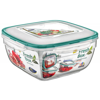Харчовий контейнер Irak Plastik Fresh квадратний 4 л прозорий (5309) Вінниця - фото 2