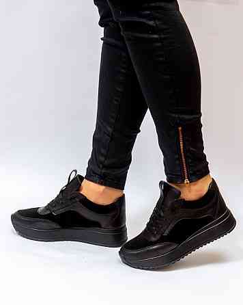 EMELI Кросівки жіночі EMELI 501/1 чорні (весна-осінь, шкіра+замша натуральна) (4121) Коломыя