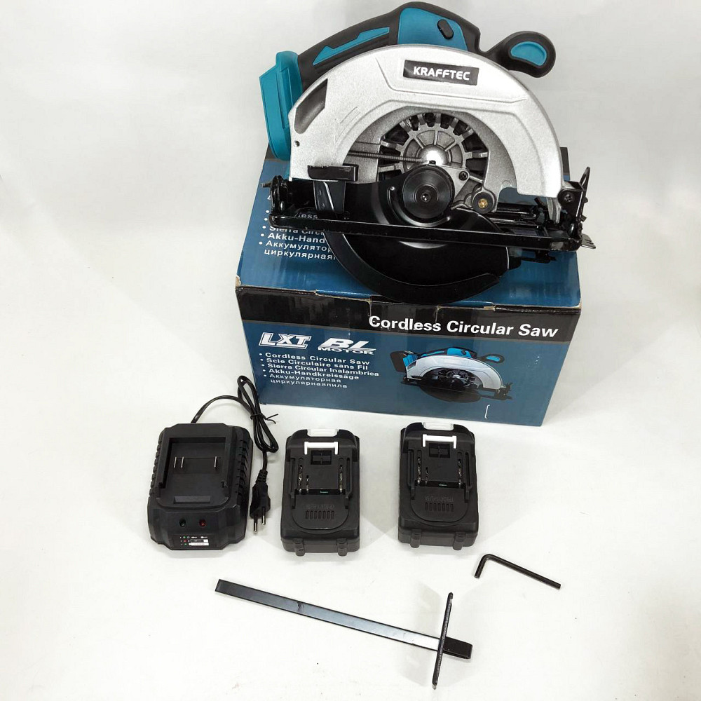Акумуляторна циркулярна пилка UZ-612 KRAFFTEC 48V Київ - фото 2
