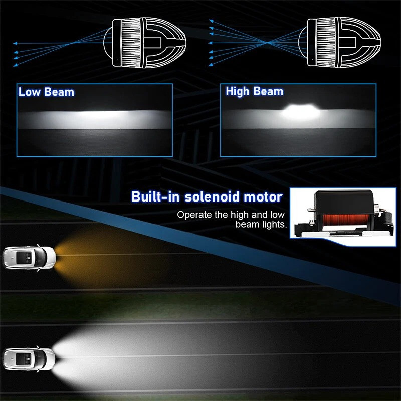 Туманки 2.0" Bi-LED Fog Projector Lens 6000K For Toyota Corolla Sienna C-HR Fortuner Харків - фото 8