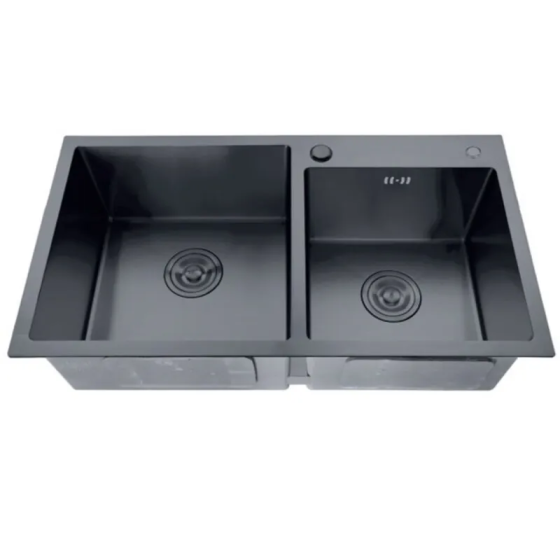 Мийка з нержавіючої сталі ZERIX ZH7843D-215 NANO-BLACK 3.0/0.8 MX1594 Харків