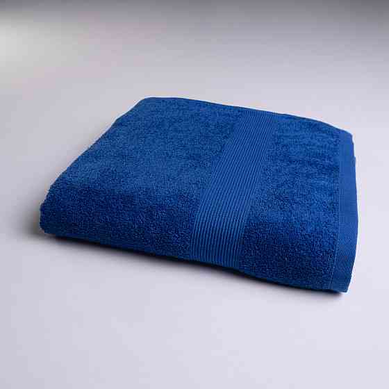 Набор махровых полотенец с бордюром 3шт GM Textile 50х90см, 50х90см, 70х140см 400г/м2 (Синий) Сумы