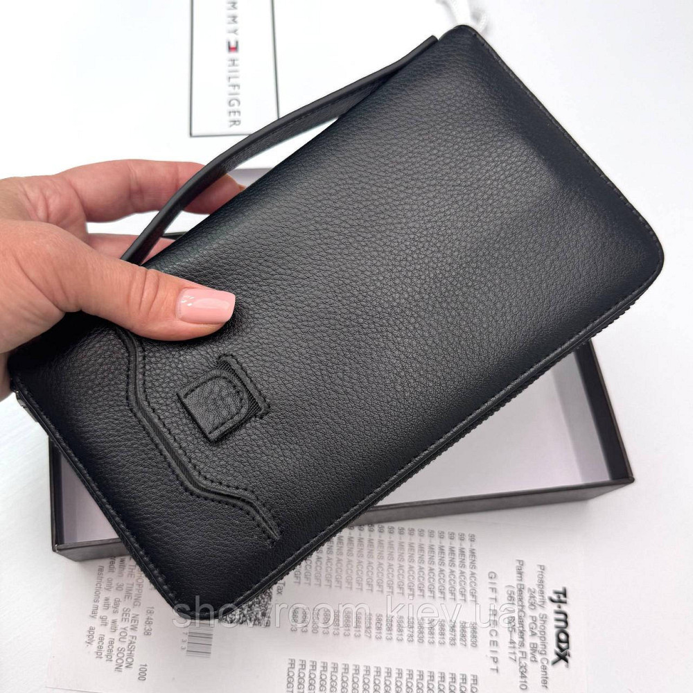 Шкіряний брендовий функціональний клатч TH (6615) Київ - фото 7