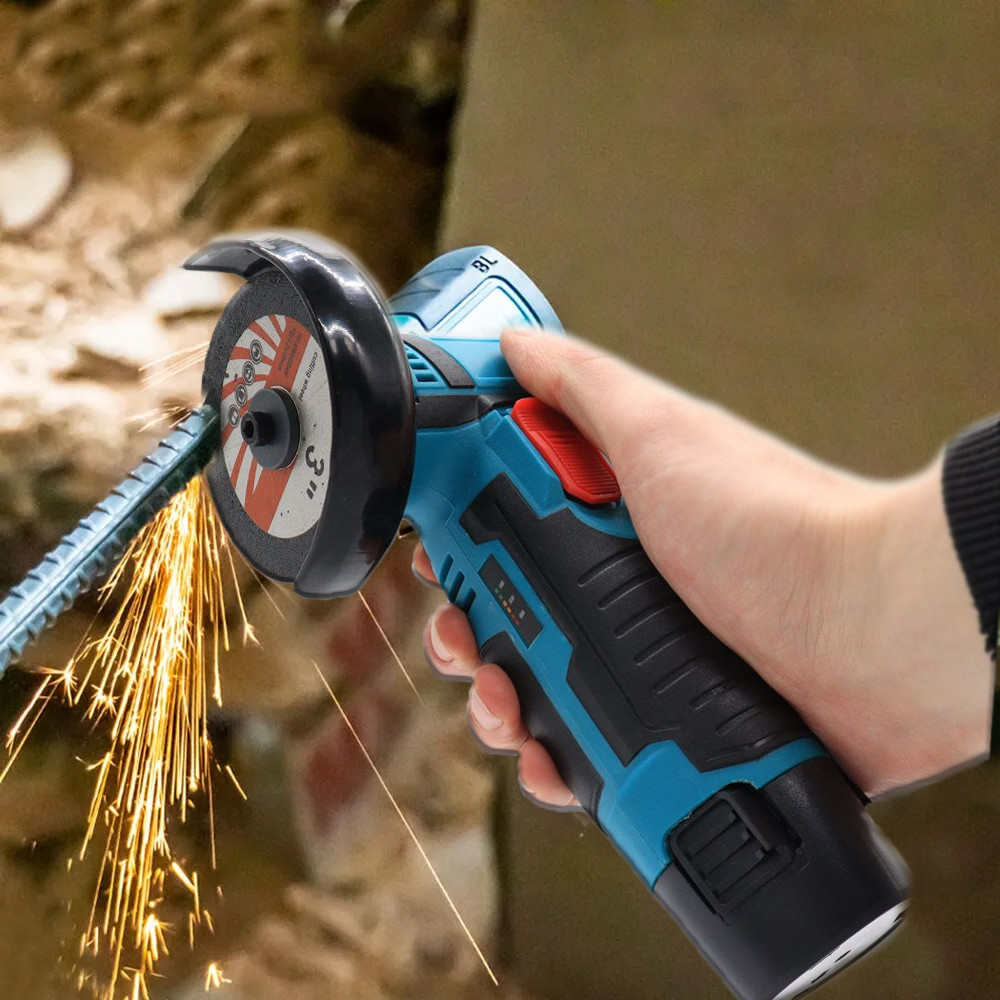 Акумуляторна болгарка, акумулятор 12V, диск 75мм / Міні болгарка / Компактна болгарка Київ - фото 2