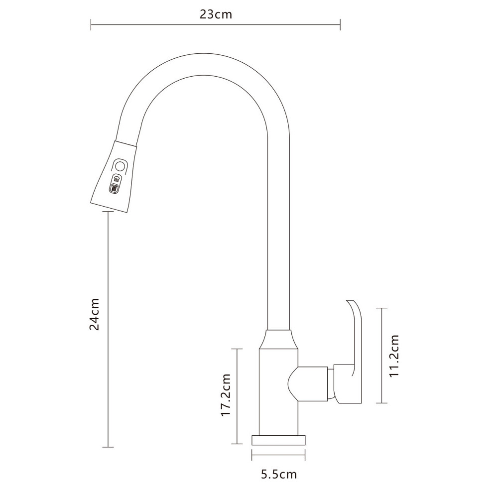 Змішувач для кухні EcoMIX Stella STL-2031-GP Київ - фото 8