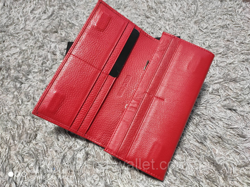 Класичний шкіряний жіночий гаманець червоного кольору Marco Coverna MA 501-1 Київ - фото 2