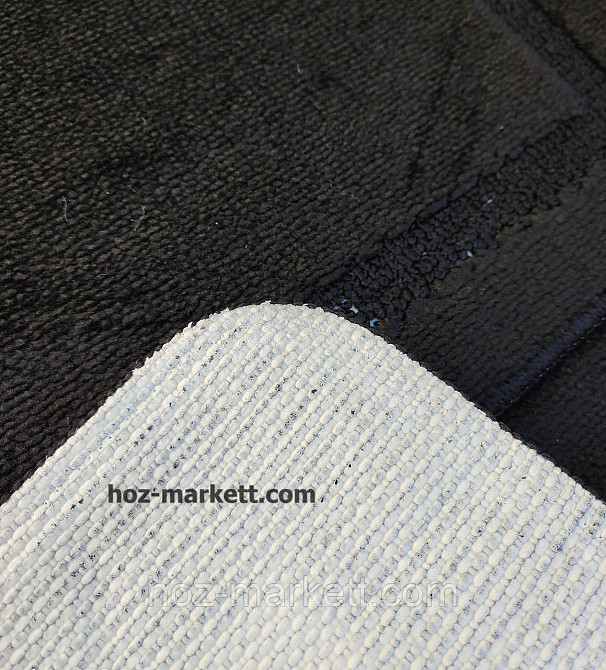 Коврики для ванной и туалета 50 х 80 см  и 40 х 60 см без выреза черные Харьков - изображение 5
