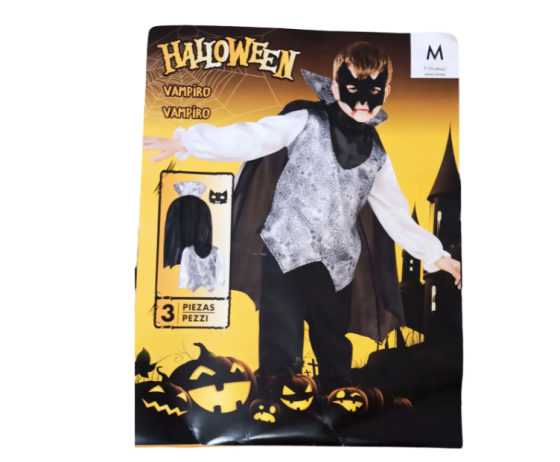 Костюм на Хеловін для хлопчика Вампір чорно-сірий М (7-10 років) Київ