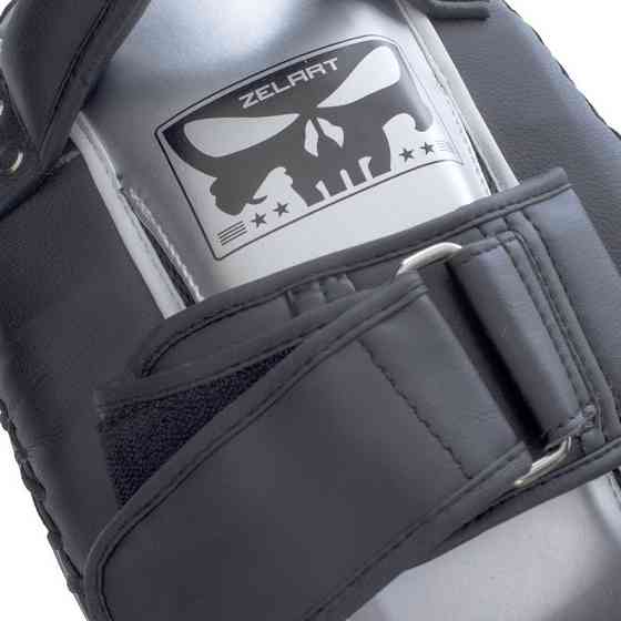 Пады для тайского бокса Тай-пэды ZELART BO-1326 размер 33x20x11 см чёрный-серебряный Киев