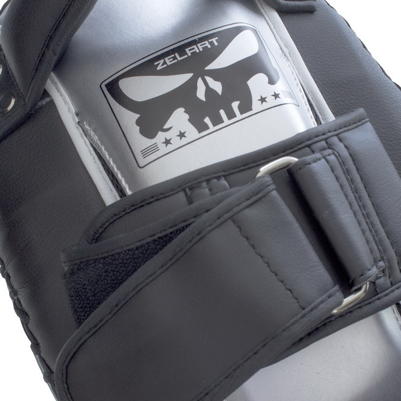Пады для тайского бокса Тай-пэды ZELART BO-1326 размер 33x20x11 см чёрный-серебряный Киев - изображение 5
